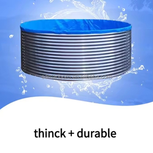 Serbatoio Biofloc Circolare Grande <span class=keywords><strong>SDM</strong></span> 113.000 Litri, Diametro 10m x Altezza 1.45m, Zincato, per Acquacoltura e Allevamento Ittico RAS - Product Image 2