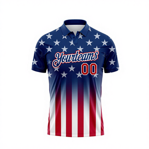 เสื้อกอล์ฟผู้ชายผ้าถักเนื้อนุ่ม ระบายอากาศได้ดี ผลิตจากผ้าสแปนเด็กซ์/คอตตอน รับสกรีนโลโก้แบบซับลิเมชั่น ปักโลโก้ หรือออกแบบโลโก้ส่วนตัว - Product Image 4