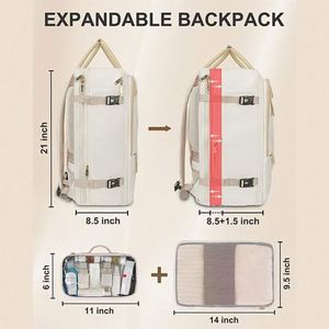 Free Sample New Extra Large Expandable <b>Flight</b> Approved Weekender Bag 52L Travel Laptop <b>Backpack</b> with Shoes Compartment - Product Image 2