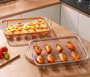 Moldes Apilables para Hornear Croissants de Aluminio, Antiadherentes, para Pizza <span class=keywords><strong>Pinsa</strong></span> Romana, Bandejas Perforadas con Orificios - Product Image 5