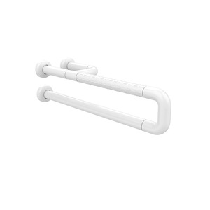 Barre d'appui murale en U pour salle de bain, antidérapante, en plastique et acier inoxydable, capacité de charge 100 kg, pour personnes âgées - Product Image 3