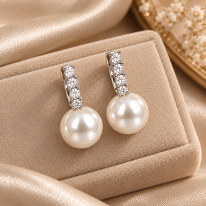 Pendientes geométricos con cuentas para mujer, diseño simple, accesorios para las orejas de uso diario - Product Image 4