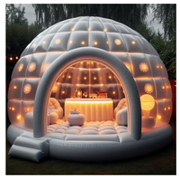 Tente à bulles transparente gonflable de haute qualité maison Igloo tente dôme luxueuse pour la location de fête Camping avec canapé de table