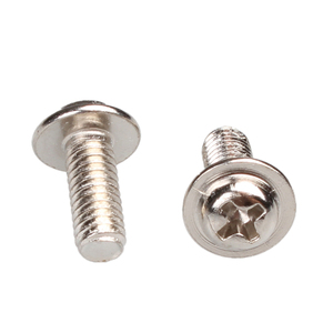 M1.7 M2 M2.5 M3 M3.5 <b>M4</b> M5 M6 Nickel Plated Steel Washer Head Phillips Flanged Button Head <b>Screws</b> - Product Image 2