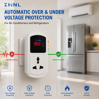 Protecteur de tension multifonction 220V 10A pour climatiseur et réfrigérateur domestique, protection contre les surtensions et les sous-tensions