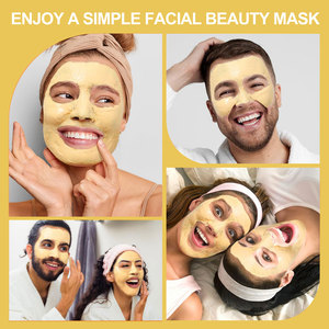 Cilt parlatıcı besleyici cilt bakımı yüz maskesi çamur maskesi derin temizlik nemlendirici C vitamini zerdeçal kil maskeleri - Product Image 5