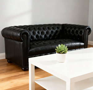 أريكة تشيسترفيلد بثلاثة مقاعد على الطراز البريطاني الكلاسيكي بتصميم تقليدي ، أثاث غرفة المعيشة - Product Image 2