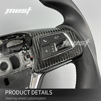 Volant sport en fibre de carbone LED personnalisé pour Maserati Levante Quattroporte Ghibli S GT 2014-2024, amélioration de l'intérieur de la voiture