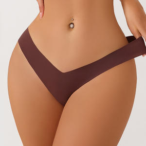 Ropa Interior Sexy para Mujer, Tanga Transparente Tejida sin Costuras para Mujeres Adultas, Color Liso, 1 Pieza/Bolsa OPP, Como se Muestra en las Fotos, 1000 Piezas - Product Image 2