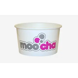 Custom Logo Printed Ice Cream Cup Frozen Yogurt Gelato Bowls 3/4/5/8/12/16OZ