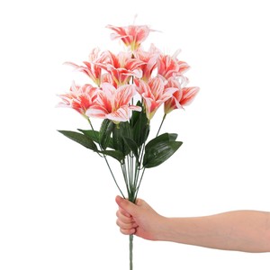 Bouquet de lys en soie Wen Hope, 12 pièces, fleurs artificielles, décoration de mariage et de la maison - Product Image 5