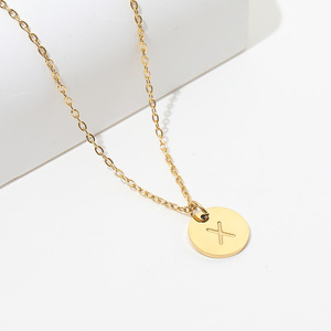 Collar con Colgante de Letra de Acero Inoxidable, Chapado en Oro de 18K, Inicial de la A a la Z, Joyería Unisex para Regalo - Product Image 5