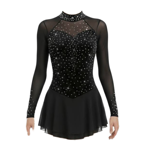 knee length dresses for ladies Cozy Prep Collared Long Sleeve Knit Skater Dress
