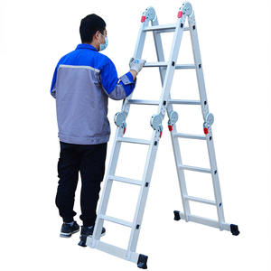 Escada Telescópica de Alumínio de Alta Qualidade 1,5m Multi-Posições Dobrável para Uso Interno e Externo Capacidade de Carga de 150KG Fácil de Limpar - Product Image 6