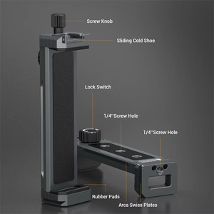 YTGEE Nuovo Supporto Treppiede in Alluminio per Tablet con Morsetto e Foro per Vite da 1/4'' Adattatore per Supporto Tablet per Live Streaming - Product Image 2