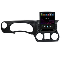 Autoradio Android 13 à Écran Vertical 9,7" pour Jeep Wrangler 3 JK 2010-2017 avec Carplay/4G Wifi GPS Multimédia Lecteur Vidéo DVD