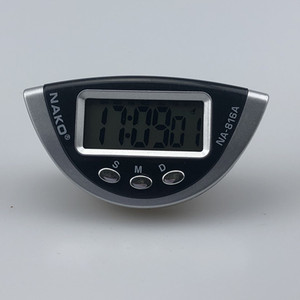 Nako Quartz Clock Na 816a Digital Car Clock With Adhesive Mount Battery Powered Mini Portable Clock - Product Image 2