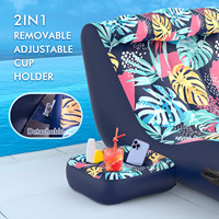 Fauteuil flottant gonflable en forme de S pour adultes, canapé aquatique en PVC, lit flottant pour bronzer, radeau de bain de soleil, vente en gros