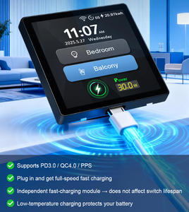 L10 Fusion Charge, premier interrupteur mural intelligent LCD au monde avec charge rapide PD 30W, WiFi/Zigbee, contrôle vocal/application, radar à ondes, US - Product Image 1
