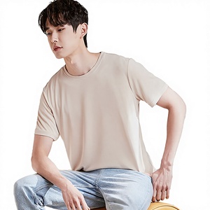 เสื้อยืดคอกลมแขนสั้นผู้ชายไซส์ใหญ่ ผ้าฝ้ายคุณภาพสูง 100% แบบเรียบ สามารถสั่งพิมพ์ลายได้ - Product Image 3
