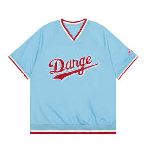 Venta al por mayor de camiseta de béisbol personalizada con cuello en V, transpirable, antibacteriano, secado rápido, ventilador, sublimación, talla grande, ropa de softball corta - Product Image 2