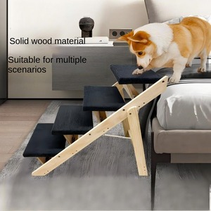<span class=keywords><strong>Rampe</strong></span> d'escalade <span class=keywords><strong>pour</strong></span> chien, marchepieds <span class=keywords><strong>pour</strong></span> animaux de compagnie, échelle 2-en-1 en bois pliable <span class=keywords><strong>pour</strong></span> chiens et chats, réglable, durable, style simple, vente chaude - Product Image 4