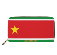 Dompet Bendera Dominika Dompet Panjang Kulit Dengan Kapasitas Besar Dompet Kulit Cocok untuk Wanita Perjalanan Penggunaan Sehari-hari