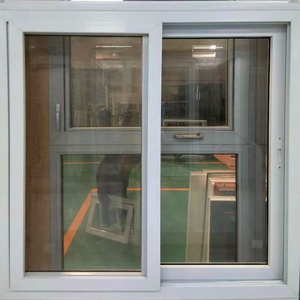 Fenêtre coulissante moderne horizontale à simple/<span class=keywords><strong>double</strong></span> <span class=keywords><strong>vitrage</strong></span> résistante aux ouragans en <span class=keywords><strong>PVC</strong></span>/UPVC/vinyle pour hôtels et appartements - Product Image 1