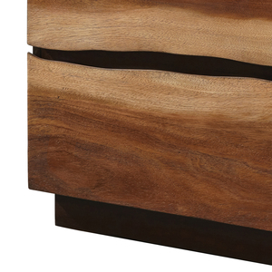 Smokey <b>Walnut</b> 2-<b>drawer</b> Nightstand Coffee Bean Finish Storage <b>Drawers</b> Bedroom Furniture - Product Image 3