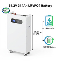 Système de stockage d'énergie solaire domestique sur pied 51,2 V 314 Ah LiFePO4 avec roues pour l'énergie photovoltaïque résidentielle