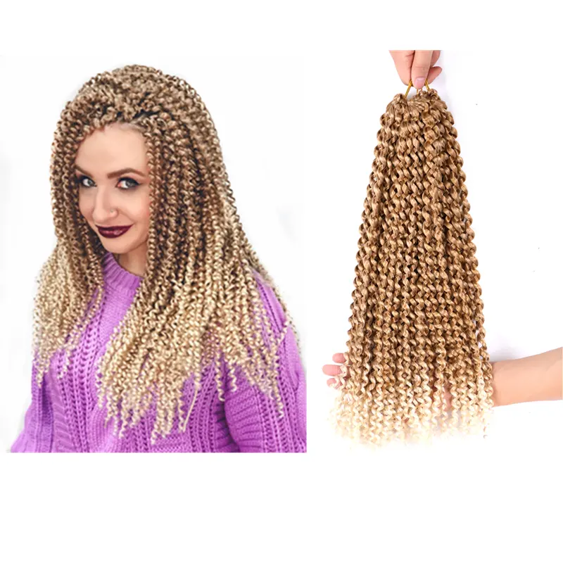 New Hot Sale Water Wave Passion Twist Synthetic Crochet Braids Hair Boho Hairstyle