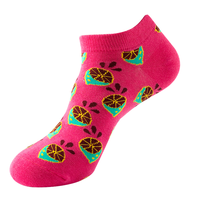 Chaussettes de sport décontractées pour jeunes, antidérapantes, respirantes, de haute qualité, motif imprimé automne, technique de tricotage, taille unique