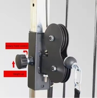 Máquina de Gimnasio Multifunción para el Hogar con Sistema de Poleas de Cruce de Cables para Pared para Jalón Dorsal y Remo Estación de Fitness Esencial