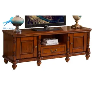 Mueble de salón de estilo americano personalizable Color oscuro práctico soporte de Tv madera