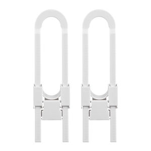 2 pièces <span class=keywords><strong>bloc</strong></span> de <span class=keywords><strong>porte</strong></span> pour placard, serrures coulissantes réglables en forme de U pour bébé, serrure d'armoire de sécurité pour bébé - Product Image 1