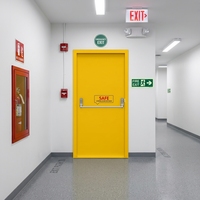 Portes en acier ignifugées personnalisées conformes aux normes UL CE pour les sorties de secours des hôtels, des hôpitaux, des entrepôts et des appartements