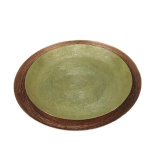 Ensemble de 3 plateaux de service décoratifs noirs galvanisés de haute qualité à bordure marron pour la maison, le restaurant et l'hôtel. - Product Image 5