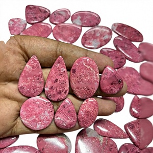 พลอยคริสตัลพลอยเจียระไนแบบธรรมชาติ thulite Cabochon รูปทรงผสมสีชมพูสำหรับทำเครื่องประดับ - Product Image 1