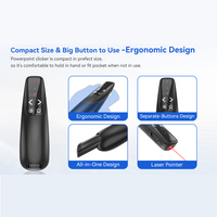 Presentador Inalámbrico USB S02 de 2.4GHz con Control Remoto, Puntero Láser Rojo, Alcance de 25m, Siguiente/Pagina Anterior, Certificado CE, 2 Pilas AAA