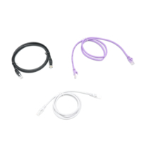 Kabel Jaringan Huisheng dengan Panjang yang Dapat Disesuaikan, RJ45 UTP FTP SFTP, Kabel LAN Cat6A Ethernet, Tembaga Terpilin, Selubung LSZH