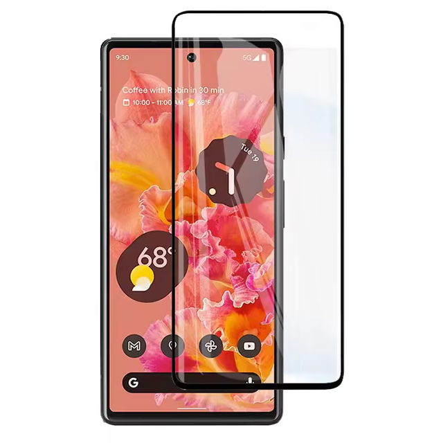 9H Anti-scratch Fingerprint-Resistant HD Clear Full Coverage Tempered Glass Screen Protector for Google Pixel 6Pro 7Pro Mobile