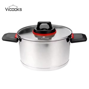 Newest Stainless Steel <strong>Cookware</strong> Pot with Bakelite Foldable Handle Pot Set Easy to <strong>Store</strong> - Product Image 4