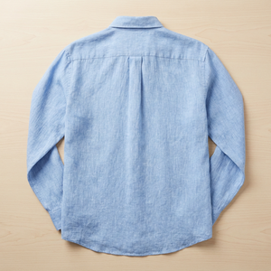 <span class=keywords><strong>Camicia</strong></span> Mingmen personalizzata in <span class=keywords><strong>misto</strong></span> <span class=keywords><strong>lino</strong></span> e cotone premium da <span class=keywords><strong>uomo</strong></span>, a maniche lunghe, stile Old Money, traspirante, estiva, casual, con bottoni. - Product Image 5