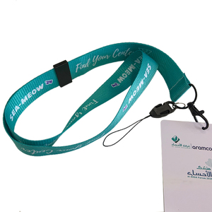 Tùy chỉnh thiết kế chất lượng cao thân thiện với môi bền Polyester Dây buộc dây đeo với ID chủ thẻ móc logo in tag - Product Image 2