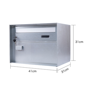 Boîte aux <span class=keywords><strong>lettres</strong></span> murale extérieure en acier inoxydable avec grande capacité pour colis, serrure sécurisée et <span class=keywords><strong>plaque</strong></span> nominative pour maison et appartement - Product Image 2