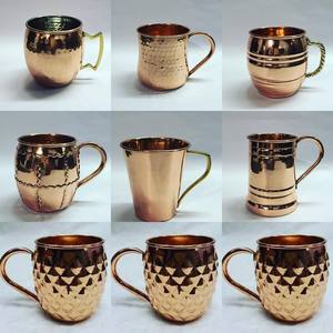 Mug Moscow Mule en acier inoxydable martelé, luxe américain, écologique, logo personnalisé, bière, vodka, vin, fête - Product Image 4