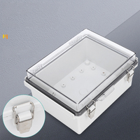 Boîtier de projet articulé en plastique ABS étanche 150x150x120 IP67 avec loquet en acier inoxydable, plaque de montage et support