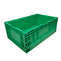QS Offre Spéciale prix d'usine pliable pliant stockage en plastique boîte de déménagement conteneurs caisse empilable grandes caisses en plastique