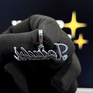 Pendentif personnalisé Louuki avec nom, collier avec inscription personnalisée, bijoux personnalisés pour hommes et femmes - Product Image 5