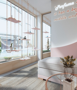 Escaparate de perfume Rosa personalizado para diseño de interiores para decoración de tienda de maquillaje-Venta de fábrica - Product Image 4